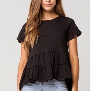 Black Peplum Shirt